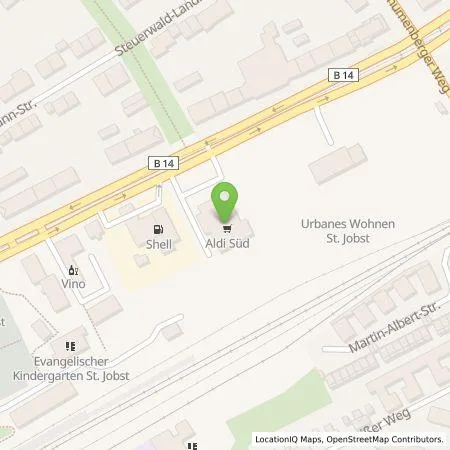 Standortübersicht der Tankstelle ALDI SÜD Immobilienverwaltungs-GmbH & Co. oHG in 90491 Nürnberg