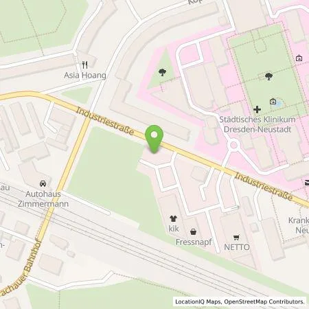 Standortübersicht der Tankstelle Vattenfall Smarter Living GmbH in 01129 Dresden