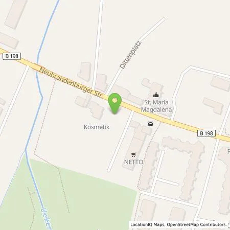 Standortübersicht der Tankstelle Vattenfall Smarter Living GmbH in 17291 Prenzlau