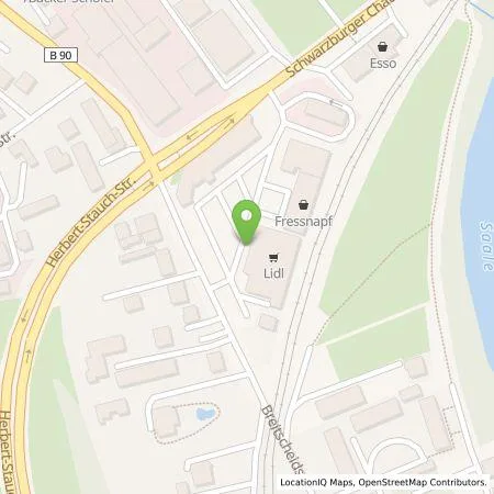 Standortübersicht der Tankstelle Energieversorgung Rudolstadt Gmb in 07407 Rudolstadt