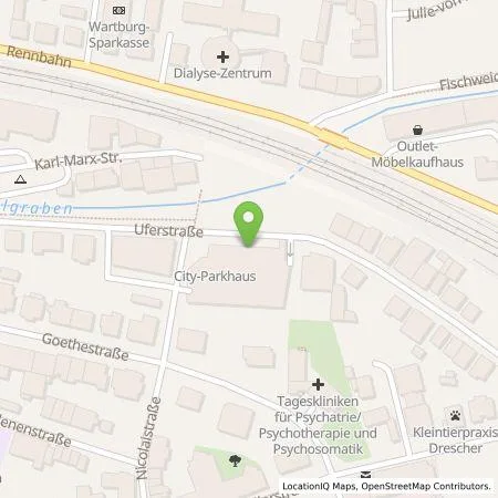 Standortübersicht der Tankstelle Eisenacher Versorgungs-Betriebe GmbH in 99817 Eisenach