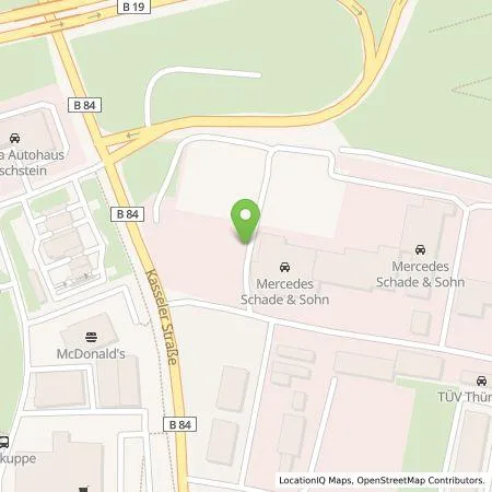 Standortübersicht der Tankstelle Eisenacher Versorgungs-Betriebe GmbH in 99817 Eisenach