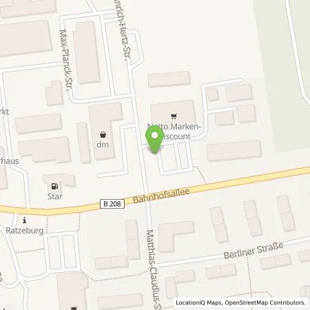 Standortübersicht der Tankstelle Vattenfall Smarter Living GmbH in 23909 Ratzeburg