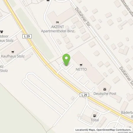 Standortübersicht der Tankstelle Vattenfall Smarter Living GmbH in 18609 Ostseebad Binz