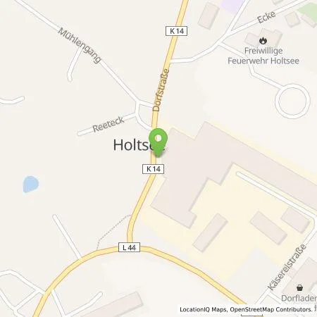 Standortübersicht der Tankstelle Landkäserei Holtsee GmbH in 24363 Holtsee