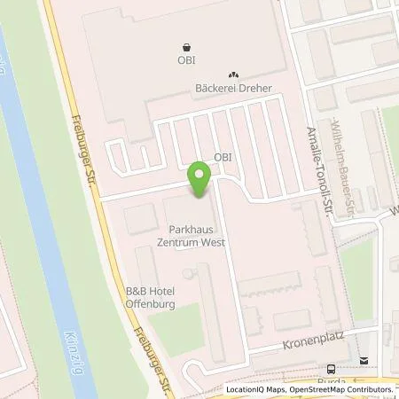 Standortübersicht der Tankstelle Elektrizitätswerk Mittelbaden AG & Co. KG in 77652 Offenburg