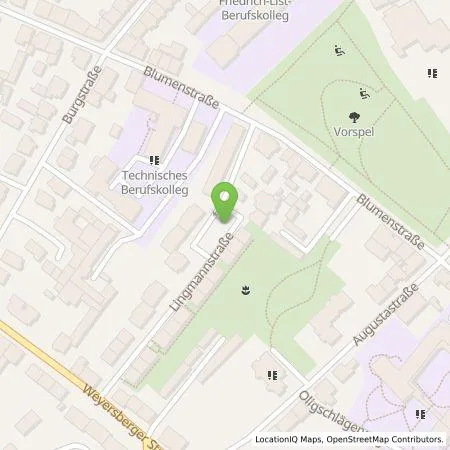 Standortübersicht der Tankstelle Stadtwerke Solingen GmbH in 42655 Solingen