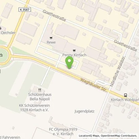 Standortübersicht der Tankstelle Shell Deutschland GmbH in 68753 Waghäusel