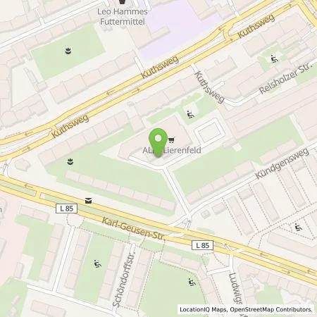 Standortübersicht der Tankstelle ALDI SÜD Immobilienverwaltungs-GmbH & Co. oHG in 40231 Düsseldorf