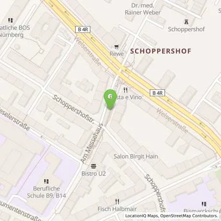 Standortübersicht der Tankstelle N-ERGIE Aktiengesellschaft in 90419 Nürnberg