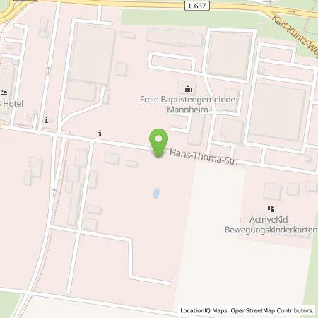 Standortübersicht der Tankstelle SI Energy GmbH in 68163 Mannheim