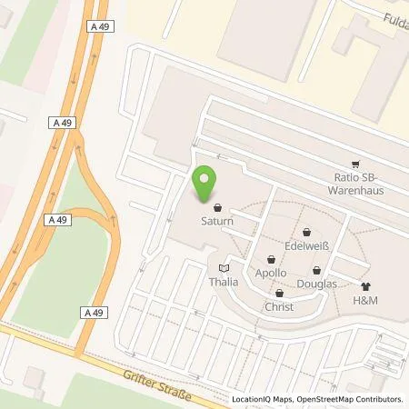 Standortübersicht der Tankstelle EnKL GmbH in 34225 Baunatal