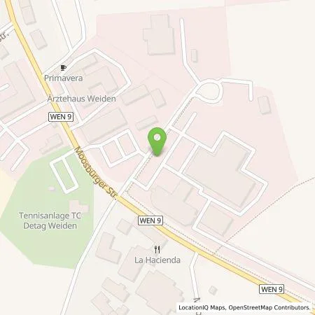 Standortübersicht der Tankstelle Autohaus Widmann GmbH & Co. KG in 92637 Weiden in der Oberpfalz