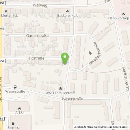 Standortübersicht der Tankstelle RhönEnergie Fulda GmbH in 36043 Fulda