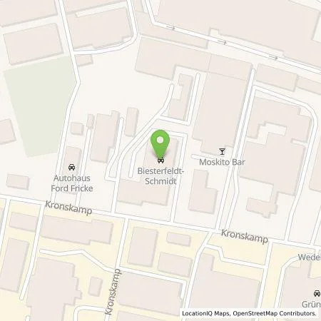 Standortübersicht der Tankstelle Autohaus Biesterfeldt + Schmidt GmbH & Co.KG in 22880 Wedel