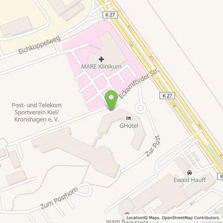 Standortübersicht der Tankstelle Claus Heinemann Elektroanlagen GmbH in 24119 Kronshagen