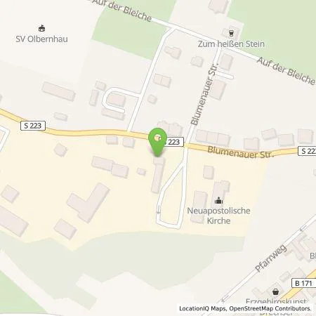 Standortübersicht der Tankstelle TotalEnergies Charging Solutions Deutschland GmbH in 09526 Olbernhau