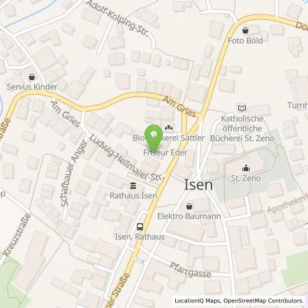 Standortübersicht der Tankstelle Kraftwerke Haag GmbH in 84424 Isen / Oberbayern