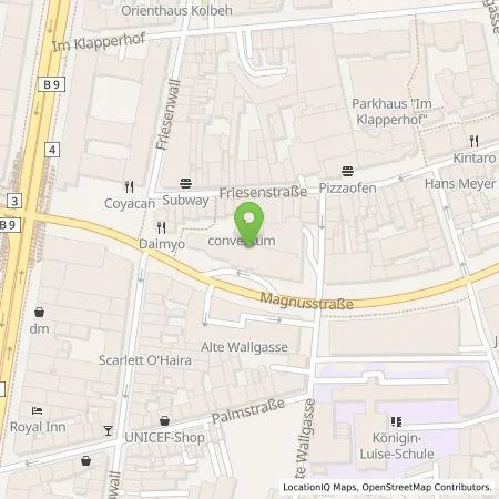 Standortübersicht der Tankstelle Wattif Europe GmbH in 50672 Köln