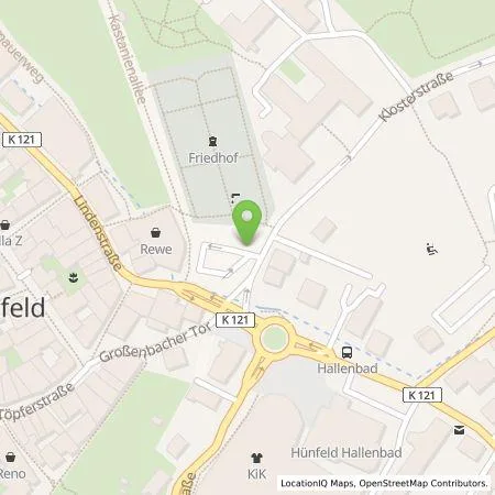 Standortübersicht der Tankstelle RhönEnergie Fulda GmbH in 36088 Hünfeld