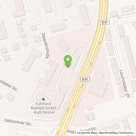 Standortübersicht der Tankstelle Autohaus Rudolph Leuna GmbH in 06217 Merseburg