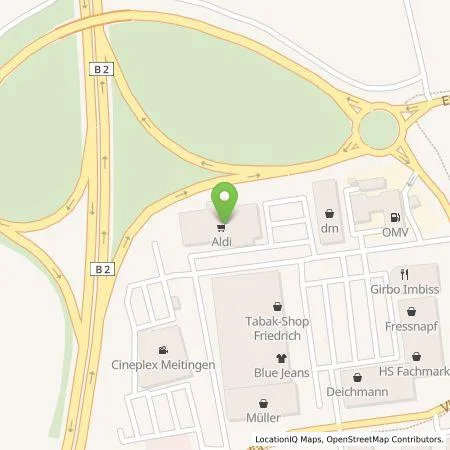 Standortübersicht der Tankstelle ALDI SÜD Immobilienverwaltungs-GmbH & Co. oHG in 86707 Westendorf