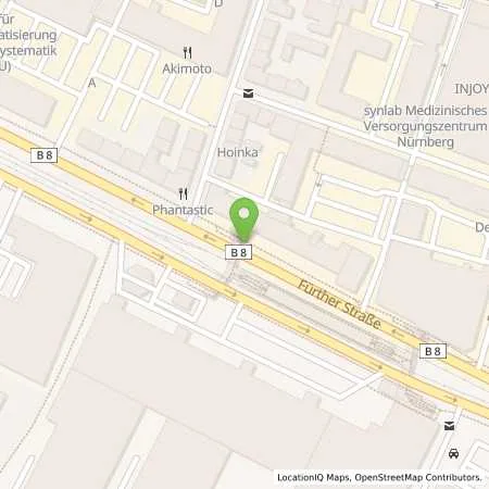 Standortübersicht der Tankstelle N-ERGIE Aktiengesellschaft in 90429 Nürnberg