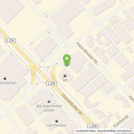 Standortübersicht der Tankstelle GP Joule Connect GmbH in 40764 Langenfeld