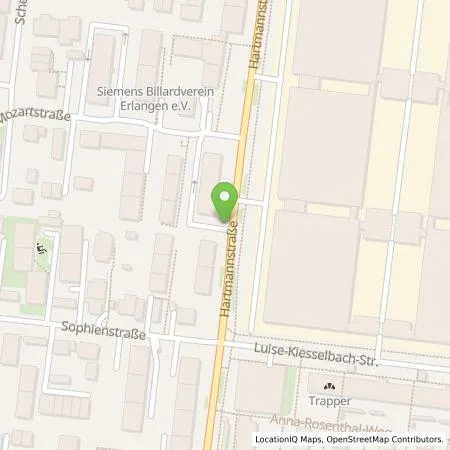 Standortübersicht der Tankstelle Corscience GmbH & Co. KG in 91052 Erlangen