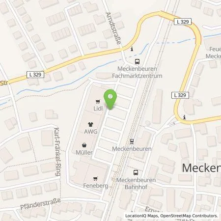 Standortübersicht der Tankstelle EnBW mobility+ AG und Co.KG in 88074 Meckenbeuren