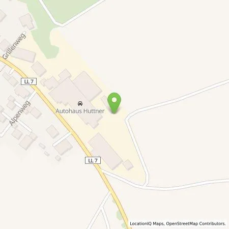 Standortübersicht der Tankstelle Autohaus Huttner GmbH in 86937 Scheuring