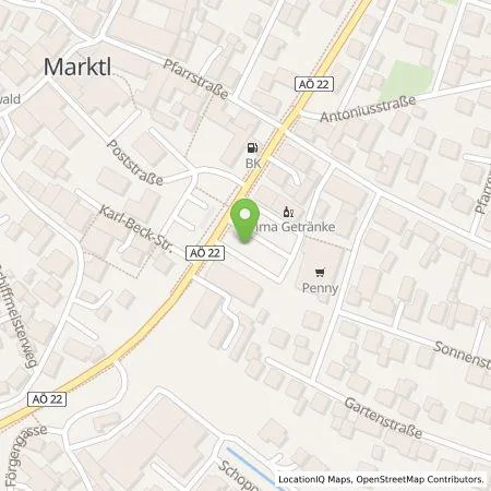 Standortübersicht der Tankstelle EnBW mobility+ AG und Co.KG in 84533 Marktl