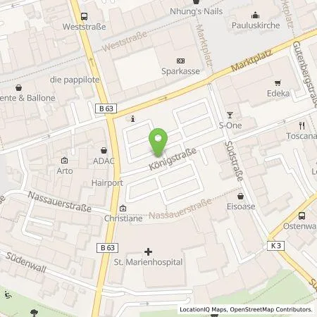 Standortübersicht der Tankstelle Stadtwerke Hamm GmbH in 59065 Hamm