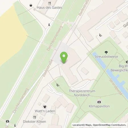 Standortübersicht der Tankstelle Dr. Becker Klinikgesellschaft SE & Co. KG in 26506 Norden