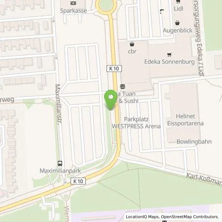 Standortübersicht der Tankstelle Stadtwerke Hamm GmbH in 59071 Hamm