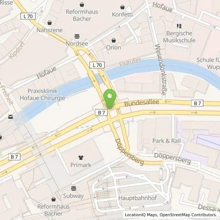 Standortübersicht der Tankstelle Automobilservice Karstiess und Bothe GmbH in 42329 Wuppertal