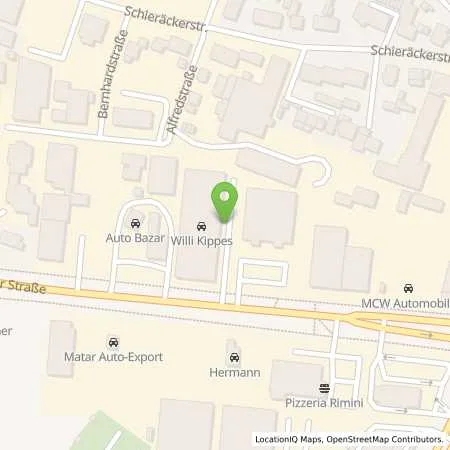 Standortübersicht der Tankstelle Willi Kippes e.K. in 90431 Nürnberg