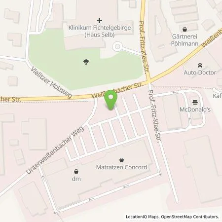 Standortübersicht der Tankstelle Allego GmbH in 95100 Selb