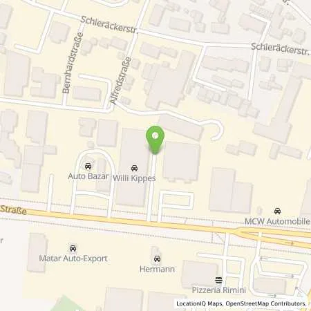 Standortübersicht der Tankstelle Willi Kippes in 90431 Nürnberg