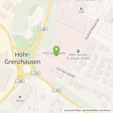 Standortübersicht der Tankstelle Löhr Automobile GmbH in 56203 Höhr-Grenzhausen