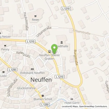 Standortübersicht der Tankstelle Stadtwerke Neuffen AG in 72639 Neuffen