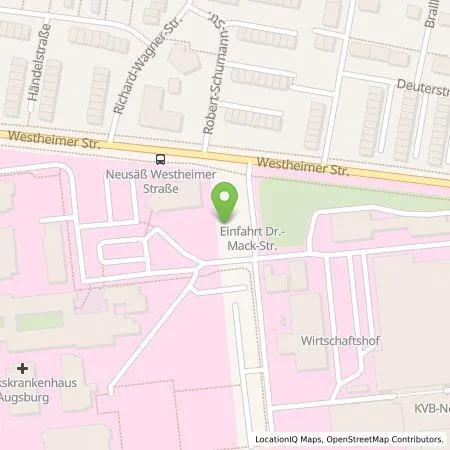 Standortübersicht der Tankstelle energie schwaben gmbh in 86156 Augsburg