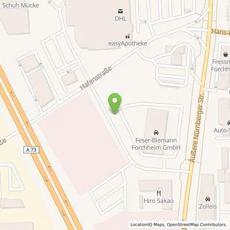 Standortübersicht der Tankstelle HomE of Mobility GmbH in 91301 Forchheim