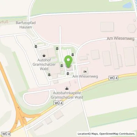 Standortübersicht der Tankstelle Shell Deutschland GmbH in 97262 Hausen B.Wuerzburg