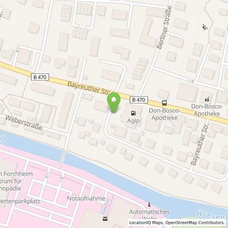 Standortübersicht der Tankstelle Plenitude On The Road S.r.l. in 91301 Forchheim