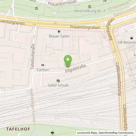 Standortübersicht der Tankstelle N-ERGIE Aktiengesellschaft in 90443 Nürnberg