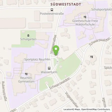 Standortübersicht der Tankstelle SWP Stadtwerke Pforzheim GmbH&Co.KG in 75173 Pforzheim