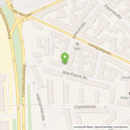 Standortübersicht der Tankstelle N-ERGIE Aktiengesellschaft in 90443 Nürnberg