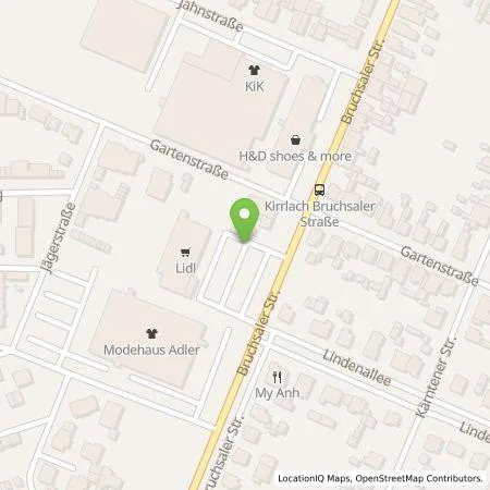 Standortübersicht der Tankstelle Lidl Dienstleistung GmbH & Co. KG in 68753 Waghäusel