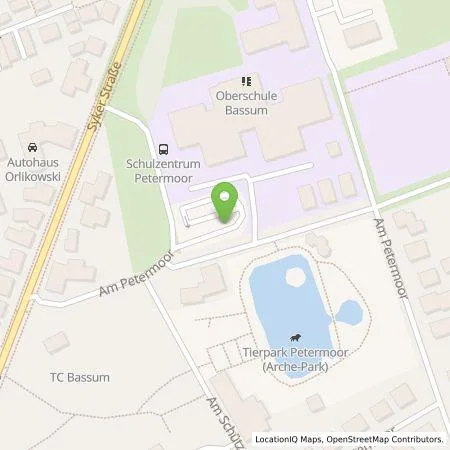 Standortübersicht der Tankstelle Backcharge GmbH in 27211 Bassum